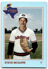 1988 Grand Slam Baseball Card Steve McGuire b Midland Angels #12