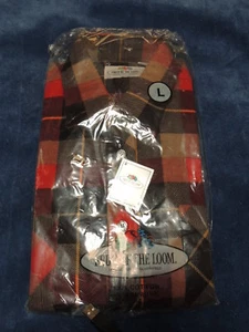 NUOVA Camicia Uomo Plaid Fruit of the Loom Cotone Grande Rosso Nero Marrone - Foto 1 di 3
