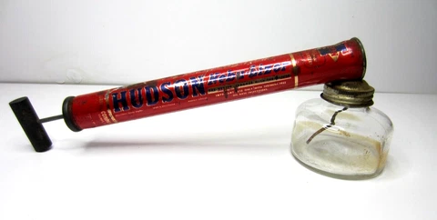 Vintage Hudson Bug Sprayer Red Blue Cover