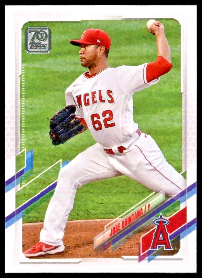 2021 TOPPS UPDATE #US118 JOSE QUINTANA LOS ANGELES ANGELS - Image 1 of 2