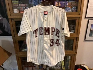 Neu ohne Etikett Tempe, Arizona #34 Baseball-Trikot genäht creme Nadelstreifen Größe 44 (XL) - cool - Bild 1 von 16