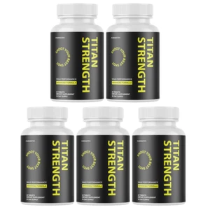 Titan Strength Pills Titan Strength Max Strength Formula - 5 Bottles - Picture 1 of 7
