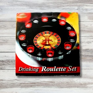 Roulette Drinking Casino Turntable Party Game - 16 Glasses Bar Set COMPLETE!! - Foto 1 di 2