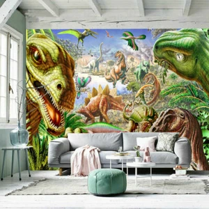 Dinosaur Boy Room Removable Wall Mural Paper Art Sticker Decal Nursery Decor AM5 - Picture 1 of 8