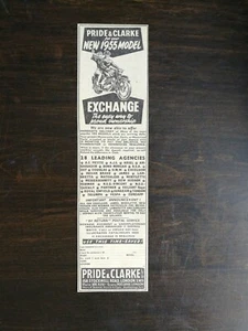 Anuncio original vintage de motocicleta Pride & Clarke 1955 - Imagen 1 de 1