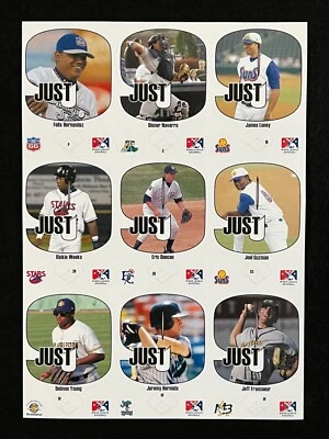 2005 Just Minors Beckett Insert Uncut Sheet, Felix Hernandez - Image 1 of 2
