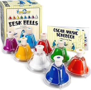 Desk Bells for Kids | Educational Music Toys 8 Notes Colorful Hand Bells Set - Picture 1 of 7