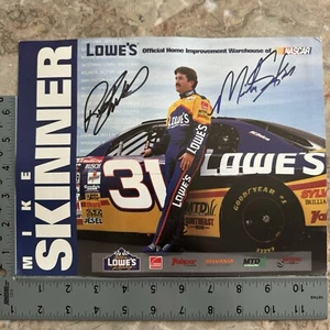 Richard Childress Mike Skinner Double Autograph Photo Card Nascar Racing Racecar - Picture 1 of 3
