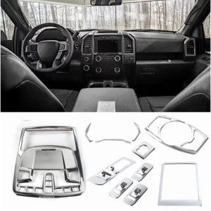 Chrome Interior Decoration Trim Cover Kit For Ford F150 2015+ Accessories 11pcs - Picture 1 of 18