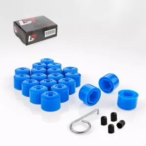 20x Radschraubenkappen Abdeckkappen Radmuttern Set 17 mm blau für LEXUS - Picture 1 of 11