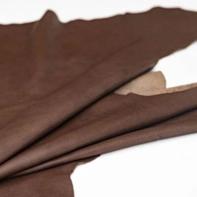 LEDER-KLAUS DICKLEDER dunkelbraun Echtleder LEDERHAUT Rindsleder Möbelleder Leder Haut PD12