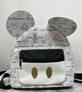 Mini Mochila Disney Mickey y Minnie Mouse Imitación Cuero en Blanco/Negro - Imagen 1 de 11