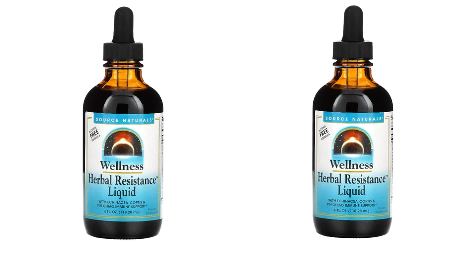 Wellness Herbal Resistance Liquid™,不含酒精,4 液量盎司 * * * * * * * * * — 第 1/1 张图片