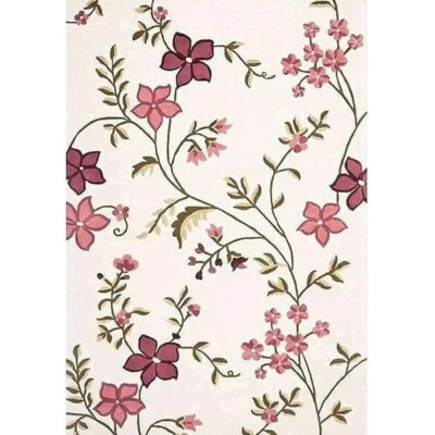 Hand Tufted Rugs flower pattern 100% wool area 6x9 8x10 9x12 guestroom, bedroom - Image 1 of 3