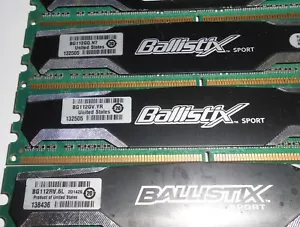 BALLISTIX SPORT 8GB (4 X 2GB) DDR2 PC2-6400 800Mhz KIT CRUCIAL - Picture 1 of 4