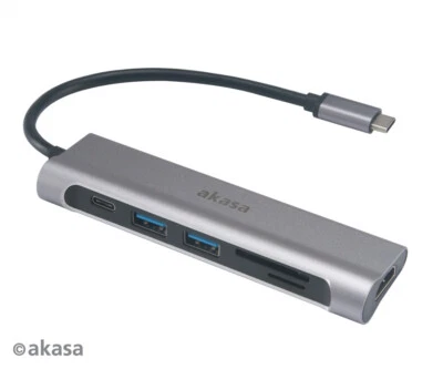 Akasa AK-CBCA14-18BK USB 3.1 Type-C 6 in 1 Dock - Image 1 of 4