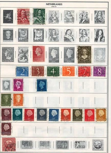 NETHERLANDS 1931-1954  Very Fine Used Stamps Hinged on list : 2 Sides - Bild 1 von 2