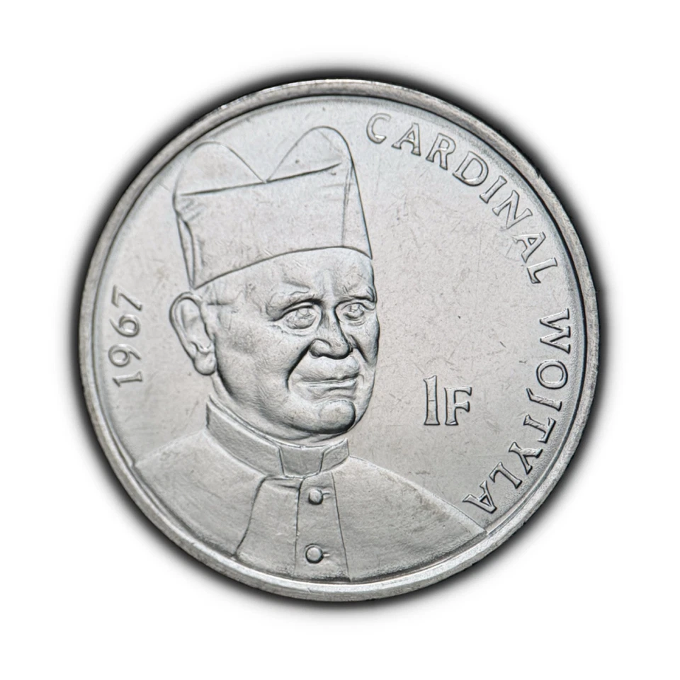 CONGO. 2004, 1 Franc - Pope John Paul II Visit, 1967 Cardinal Wojtyła 1 - Image 1 of 3