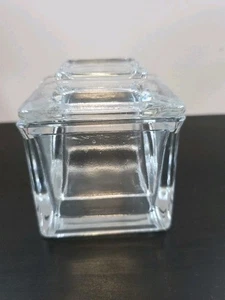 Klarglas Butterglocke Quadratisch Schale Halter 2 Stück Quadratisch Butterdose - Bild 1 von 4