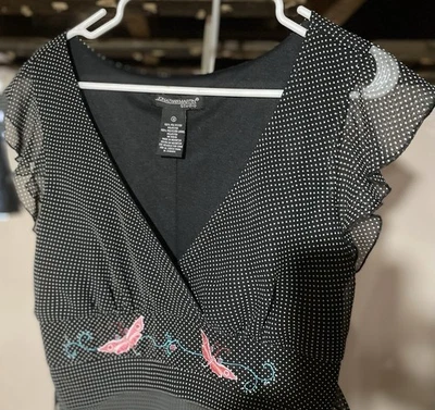 Vestido Jonathan Martin Mariposa Bordado Blanco y Negro Talla Grande 🔥 BONITO Foto 1 de 4