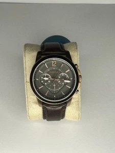 Fossil FS4648 Herrenuhr Chronograph braunes Ziffernblatt Lederband Quarz Analog O627 - Bild 1 von 5
