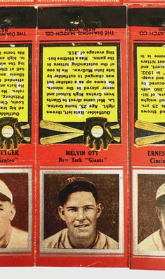 1930s Diamond Baseball Players Matchbook Cover Unused Lot - Image 1 of 4