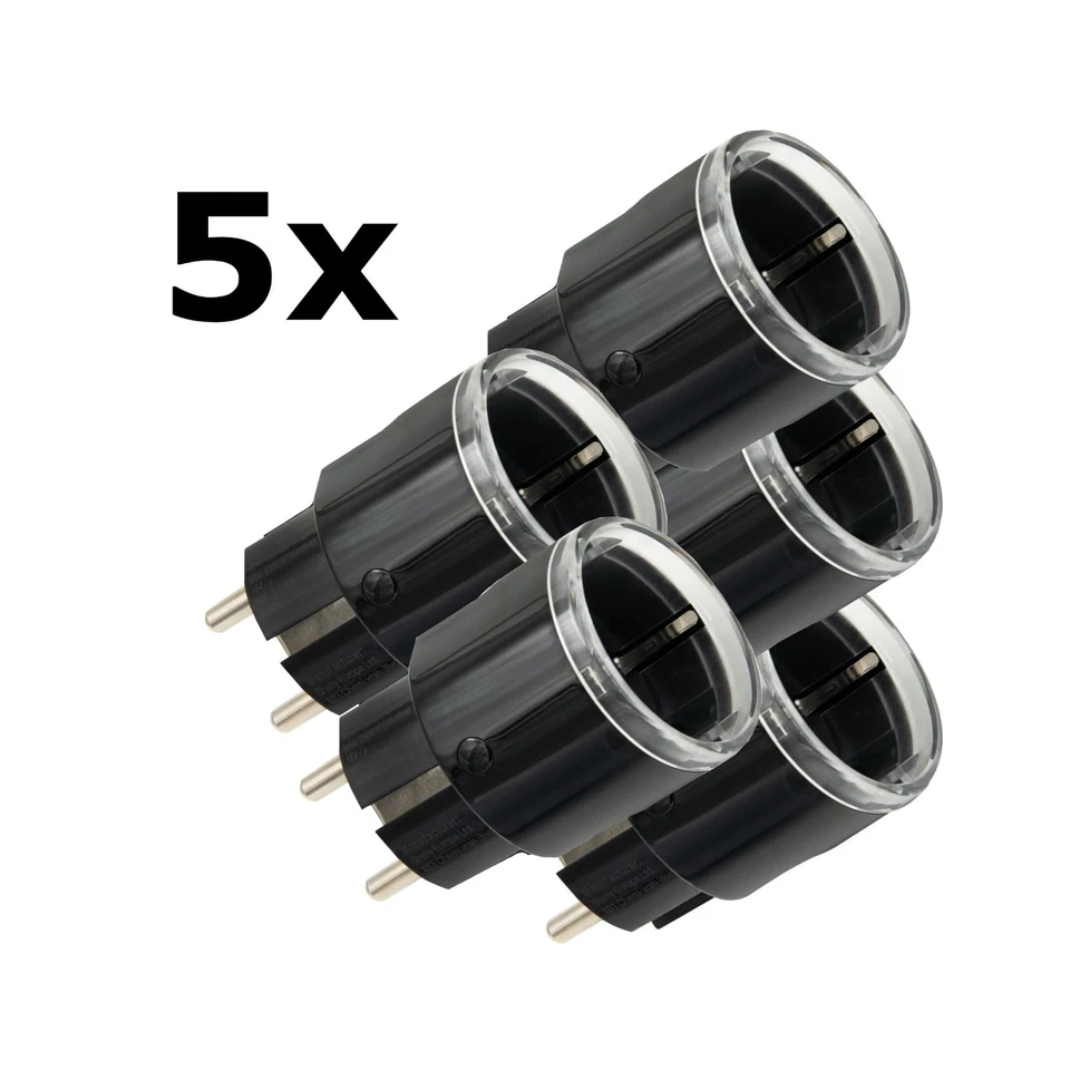 5x Shelly Plug S Gen3 Matter schwarz Bundle - kleiner smarter Stecker mit Blueto - Bild 1 von 1