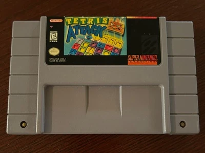 Tetris Attack (SNES, 1996) Super Nintendo, with Mario & Yoshi, Authentic Game - Image 1 of 4