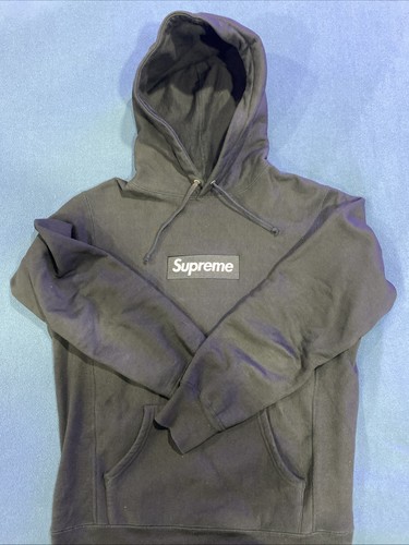 Supreme Felpa Nera con Cappuccio Media