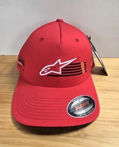 Alpinestar Overtake Race Flexifit Red Baseball Cap Size L/XL New With Tags - Picture 1 of 7