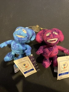 2002 FIFA World Cup Japan / Korea Spheriks “Kaz” “Nik” 4” Plush Souvenir RARE - Picture 1 of 3