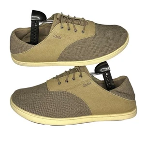 Mens Olukai Nohea Moku Round Toe Sneakers Size 10 Green Tan - Picture 1 of 5