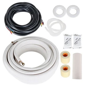 Neu 1/4"-3/8" Durchmesser Installationsset für Mini Split Wärmepumpensysteme (50 Fuß) USA - Bild 1 von 20