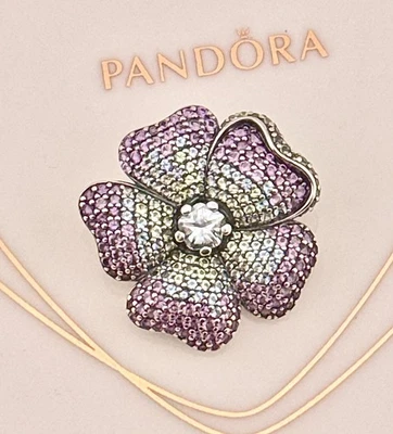 LIMITED EDITION New Pandora Sparkling Glorious Bloom Pendant&Brooch 397081NRPMX - Image 1 of 4