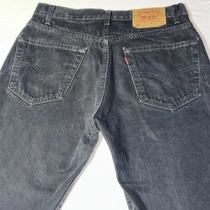 Vintage 90s Levis 505 Jeans Men's 30x27* Black Regular Fit Straight Leg USA Made - Picture 1 of 11