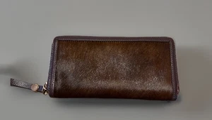 Radley London Leder Rindsleder umlaufender Reißverschluss Geldbörse weinrot Country Western - Bild 1 von 7