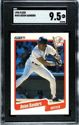 Fleer Deion Sanders 1990 #454 New York Yankees SGC 9,5 MT+ Foto 1 de 2