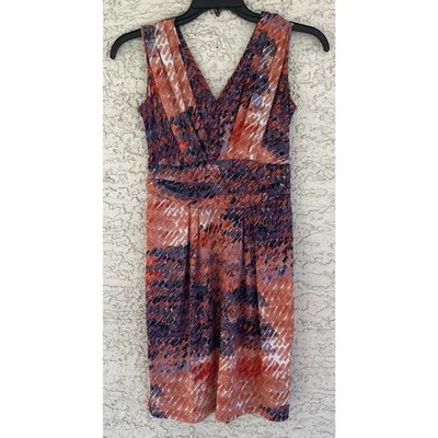 Платье женское Simply Vera Vera Wang маленькое разноцветное геометрическое абстрактное эластичное - Изображение 1 из 4