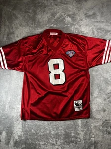 Mitchell and Ness NFL Throwbacks Steve Young San Francisco 49ers Jersey Red S 50 - Picture 1 of 11