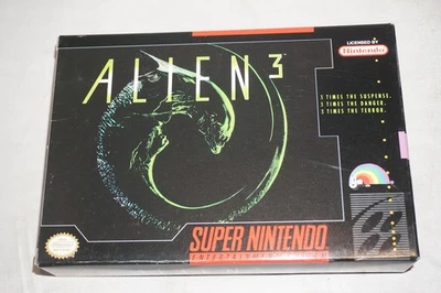 Alien 3 (Super Nintendo SNES) Complete in Box w/ Poster CIB Near Mint - Image 1 of 4