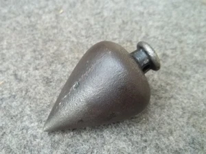 Old 3"L Cast Iron Pear Shaped Tear Drop Plumb Bob 14.5oz FREE SHIP - Picture 1 of 2
