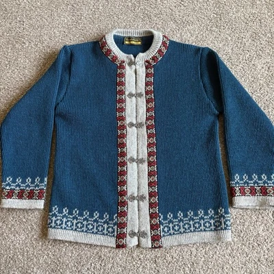 Cárdigan de lana Nordstrikk Noruega suéter azul para mujer talla 40 cierres de invierno Foto 1 de 4