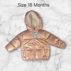 Chaqueta acolchada de peso pesado Swiss Tech para niños pequeños talla 18 meses/oro rosa nueva con etiquetas - Imagen 1 de 6