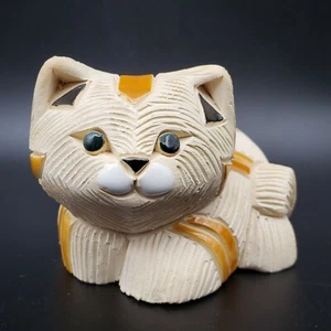 Vintage Artesania Rinconada Pottery Signed Calico Cat Kitten Figure - Imagen 1 de 8