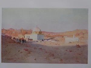 Original 1902 Druck Ägypten - Assuah, Cufic Friedhof von R.t. Kelly - Bild 1 von 2