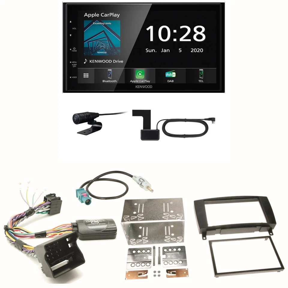 Kenwood DMX5020DABS Android Auto Einbauset für Mercedes CLK W209 Facelift - Bild 1 von 1
