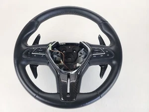 18-20 INFINITI Q50 FRONT STEERING COLUMN WHEEL W/ SWITCH CONTROL PADDLE KNOB OEM - Picture 1 of 5