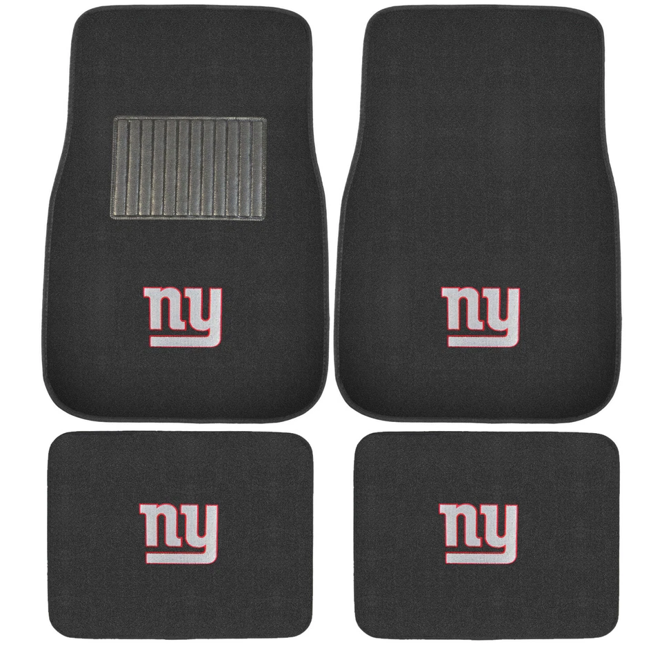 FANMATS New 4pcs NFL New York Giants Car Truck Front Rear Carpet Floor Mats Set