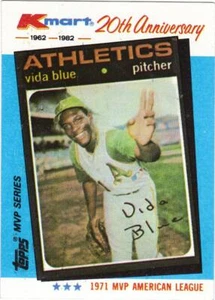 Vida Blue Topps #19 of 44 Kmart 20th Anniversary 1982 Baseball Card - Picture 1 of 1