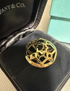 Tiffany Co 18k Yellow Gold Paloma Picasso Marrakesh Zellige Medallion Ring 8.6g! - Picture 1 of 19